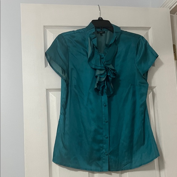 Talbots Tops - Talbots Teal Button-Up Blouse